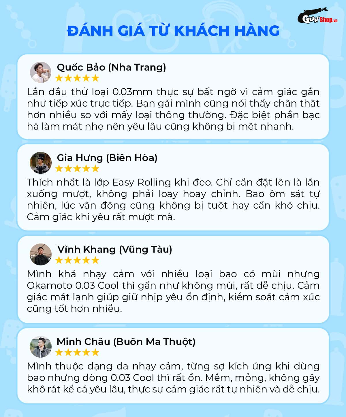  Cửa hàng bán Bao cao su Okamoto 0.03 Cool - Siêu mỏng mát lạnh láng mịn - Hộp 3 cái có tốt không?