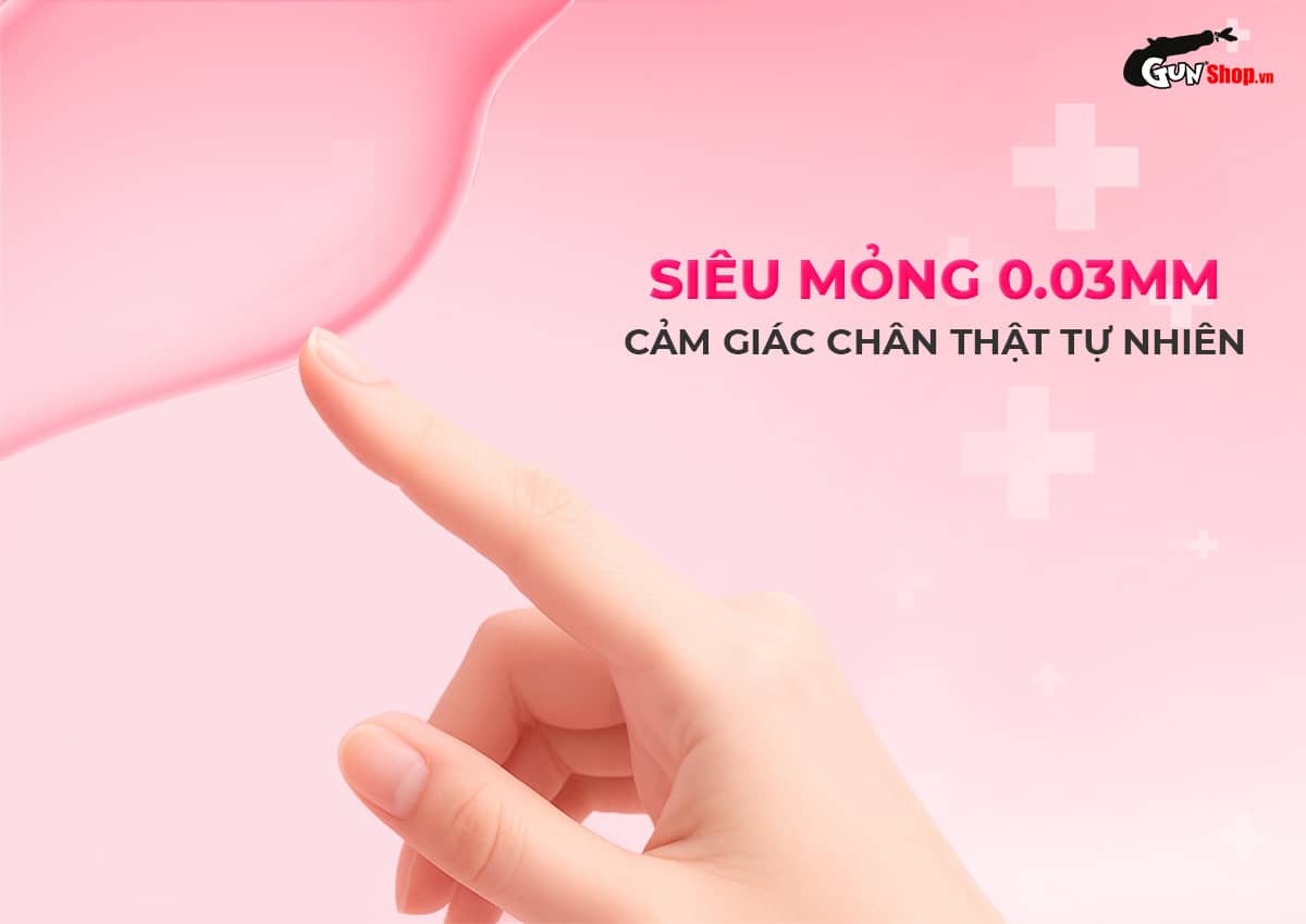  Cửa hàng bán Bao cao su Okamoto 0.03 Hyaluronic Acid - Siêu mỏng bôi trơn dưỡng ẩm - Hộp 3 cái mới nhất