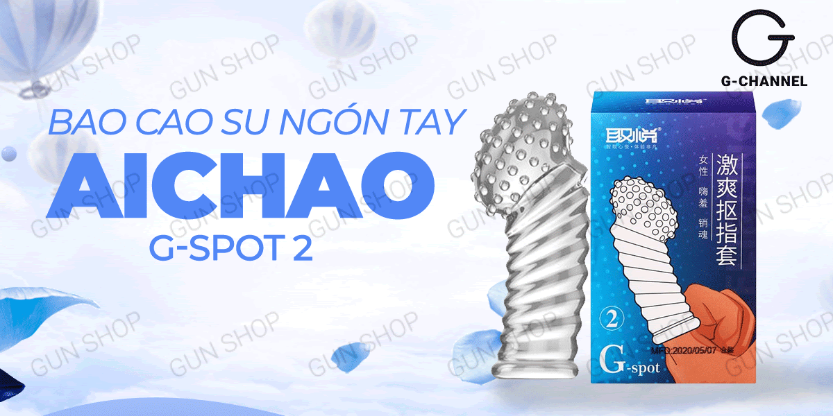  Bảng giá Bao cao su ngón tay dài Aichao G-spot 2 - Gai nổi lớn - Hộp 1 cái giá rẻ