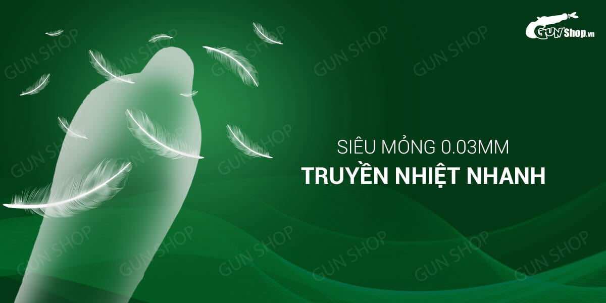 Bao cao su Muaisi 0.03 Siêu mỏng mềm mại - Hộp 12 cái