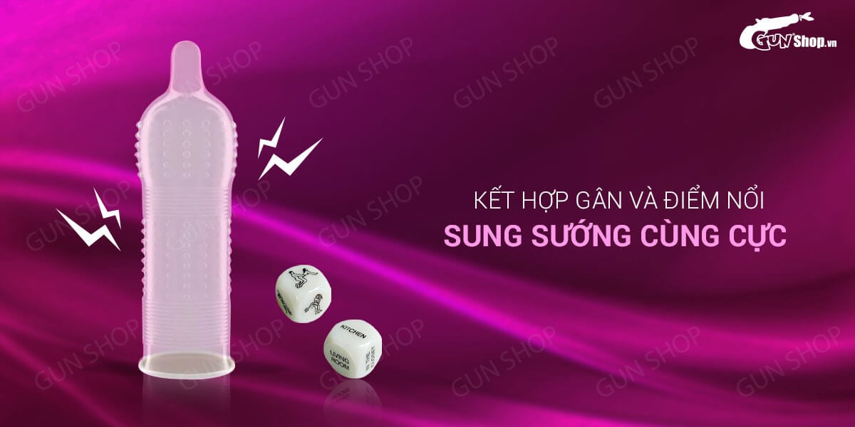 Bao Cao Su SO 3 in 1 Siêu Mỏng Gân Điểm Massage Kích Thích
