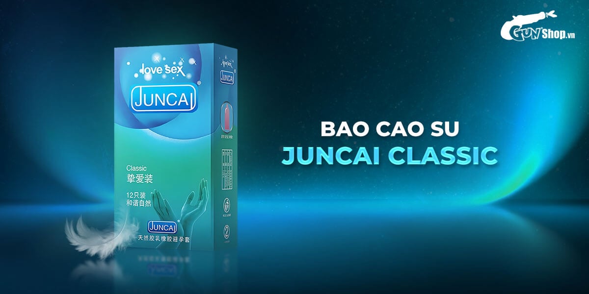 Bao cao su Juncai Classic mỏng mềm tự nhiên hộp 12 cái
