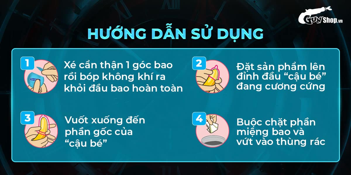 Bao cao su Juncai Classic mỏng mềm tự nhiên hộp 12 cái