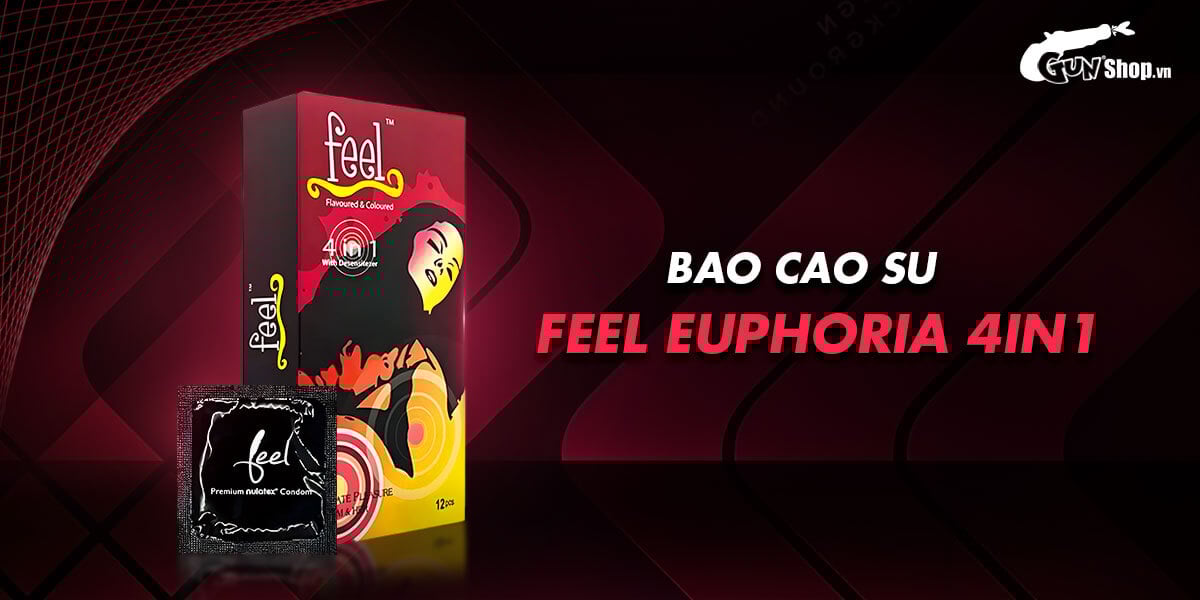  Giá sỉ Bao cao su Feel Euphoria 4 in 1 - Kéo dài thời gian - Hộp 12 cái có tốt không?