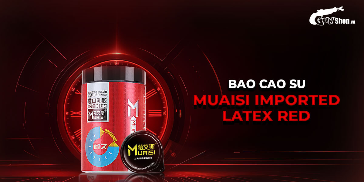  Địa chỉ bán Bao cao su Muaisi Imported Latex Red - Kéo dài thời gian - Hộp 12 cái hàng mới về