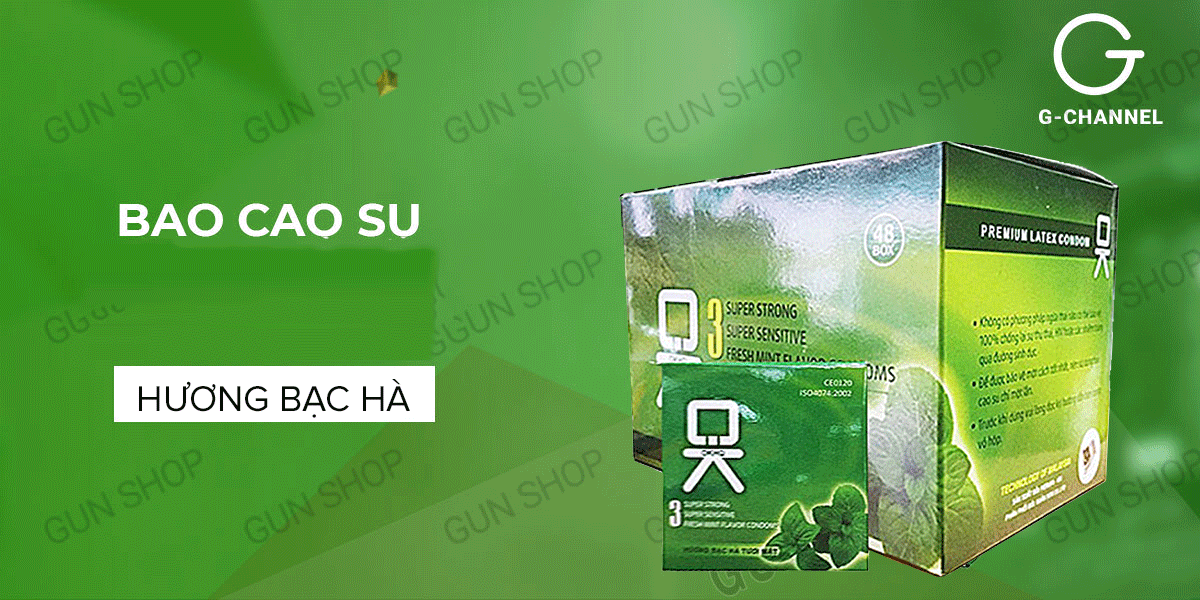 Phân phối Bao cao su OKHQ hương bạc hà - Hộp 144 cái cao cấp Phân phối Bao cao su OKHQ hương bạc hà - Hộp 144 cái cao cấp