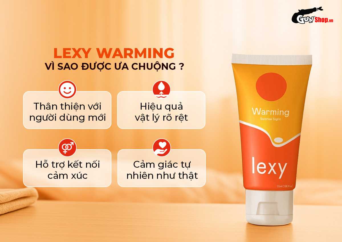  Bỏ sỉ Gel bôi trơn ấm nóng Lexy Warming - Chai 55ml cao cấp