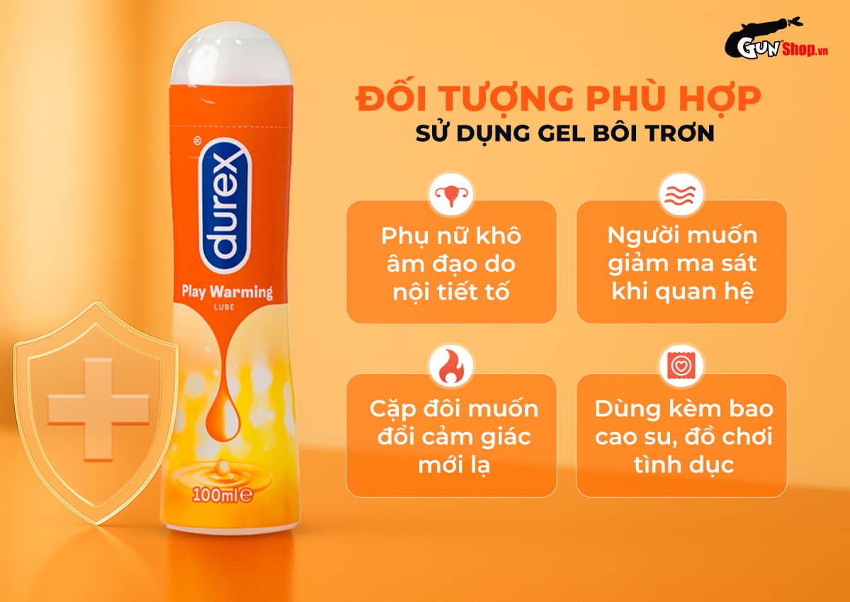 Gel bôi trơn ấm nóng Durex Warming 100ml gốc nước kích thích tự nhiên