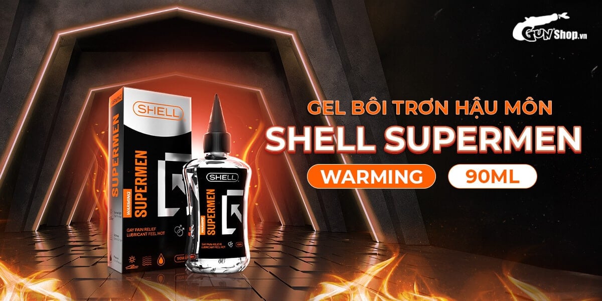  Shop bán Gel bôi trơn hậu môn ấm nóng Shell Supermen Warming - Chai 90ml loại tốt