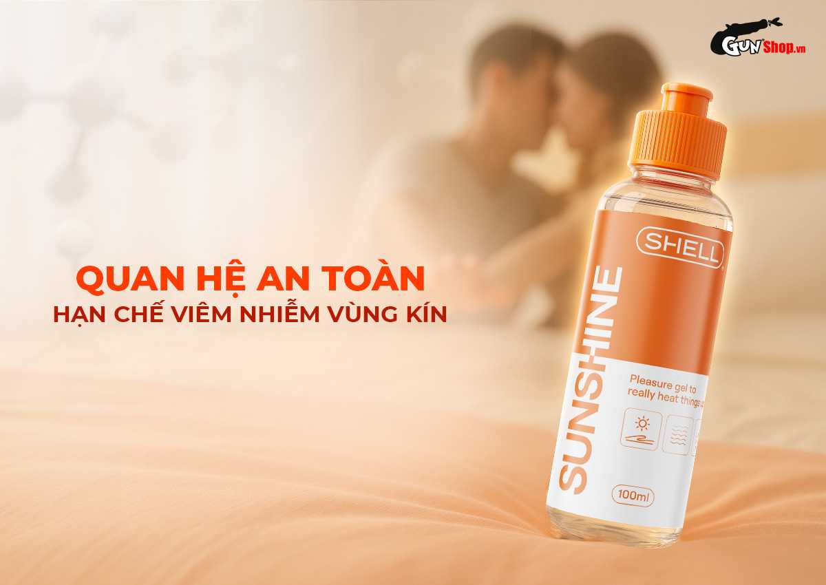  Shop bán Gel bôi trơn ấm nóng Shell Sunshine - Chai 100ml nhập khẩu