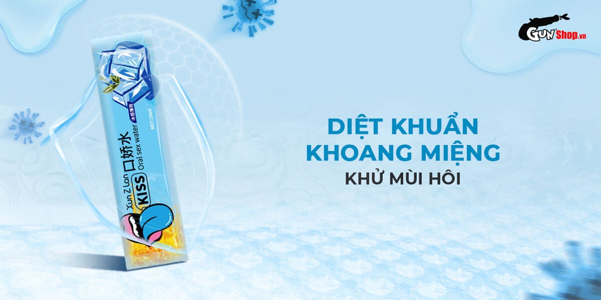 Cung cấp Nước tình yêu BJ mát lạnh hương bạc hà Xun Z Lan Kiss Cool - Gói 10ml giá sỉ