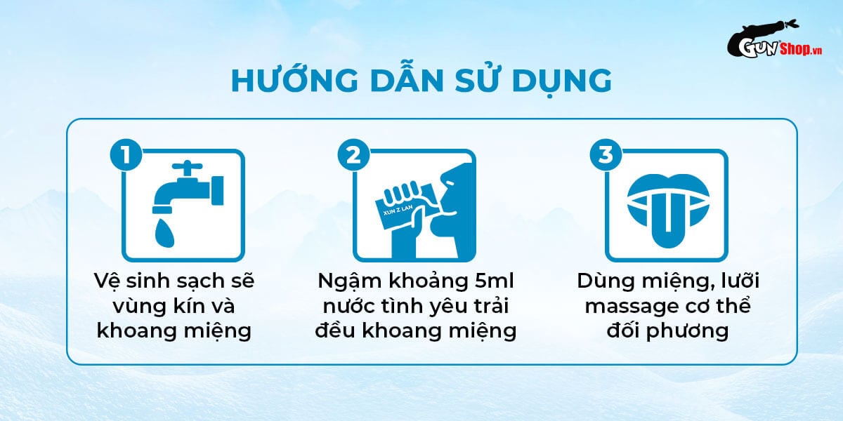 Cung cấp Nước tình yêu BJ mát lạnh hương bạc hà Xun Z Lan Kiss Cool - Gói 10ml giá sỉ