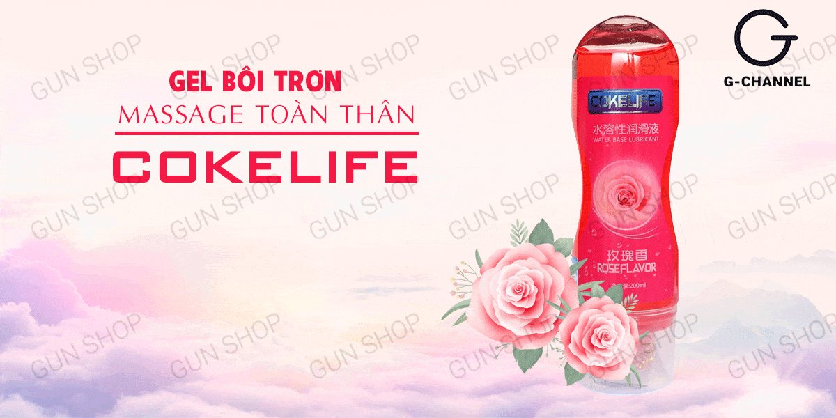  Mua Gel bôi trơn massage hương hoa hồng Cokelife hồng - Chai 100ml giá tốt