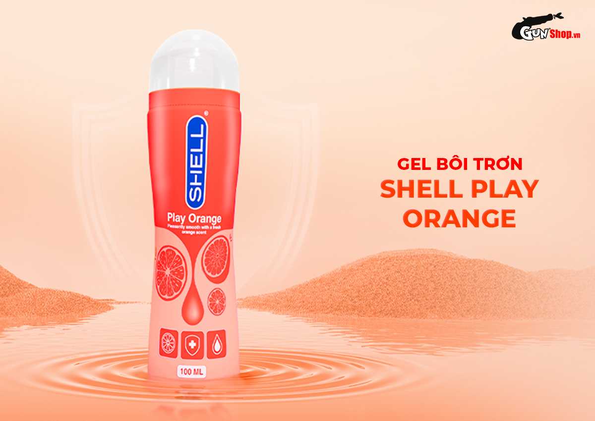 Cung cấp Gel bôi trơn hương cam Shell Play Orange - Chai 100ml cao cấp