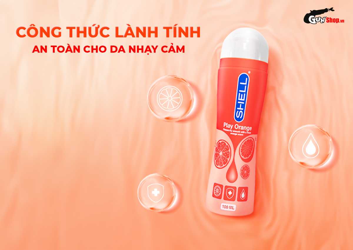 Cung cấp Gel bôi trơn hương cam Shell Play Orange - Chai 100ml cao cấp