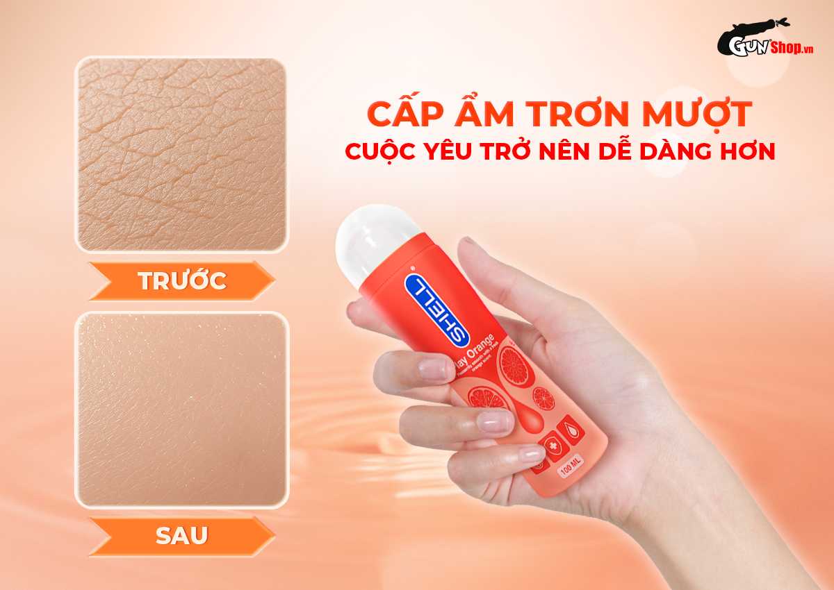 Cung cấp Gel bôi trơn hương cam Shell Play Orange - Chai 100ml cao cấp