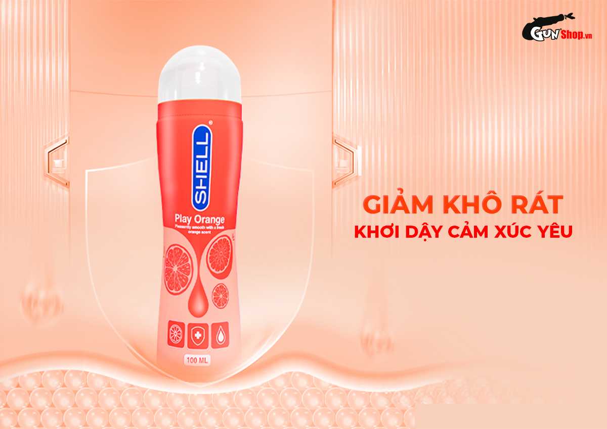 Cung cấp Gel bôi trơn hương cam Shell Play Orange - Chai 100ml cao cấp