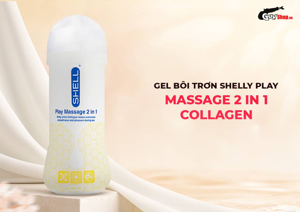  Đánh giá Gel bôi trơn Shell Play Massage 2 in 1 Collagen - Chai 200ml cao cấp