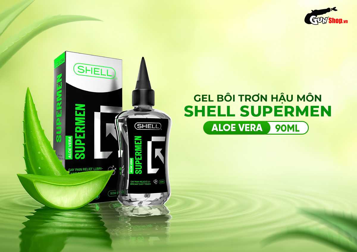 Gel bôi trơn hậu môn Shell Aloe Vera 90ml mượt mát dễ chịu Gel bôi trơn hậu môn Shell Aloe Vera 90ml mượt mát dễ chịu