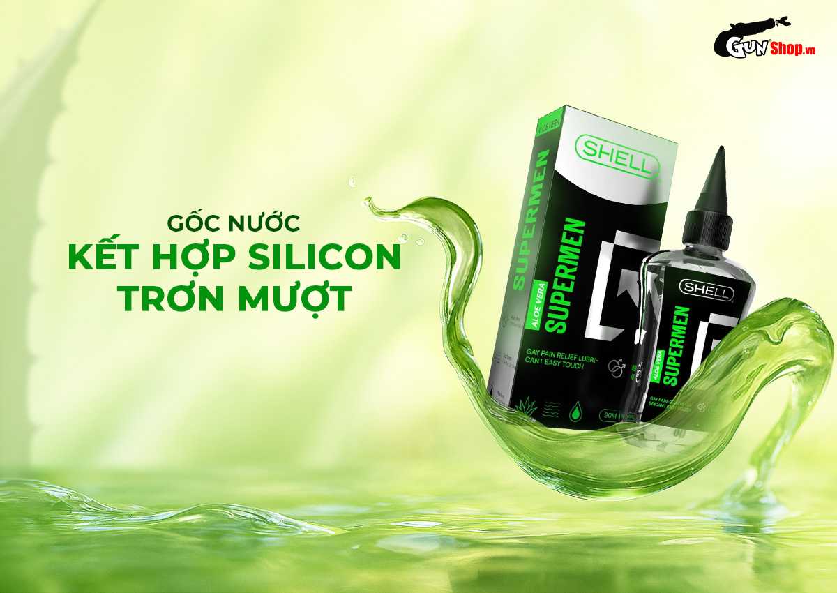 Gel bôi trơn hậu môn Shell Aloe Vera 90ml mượt mát dễ chịu