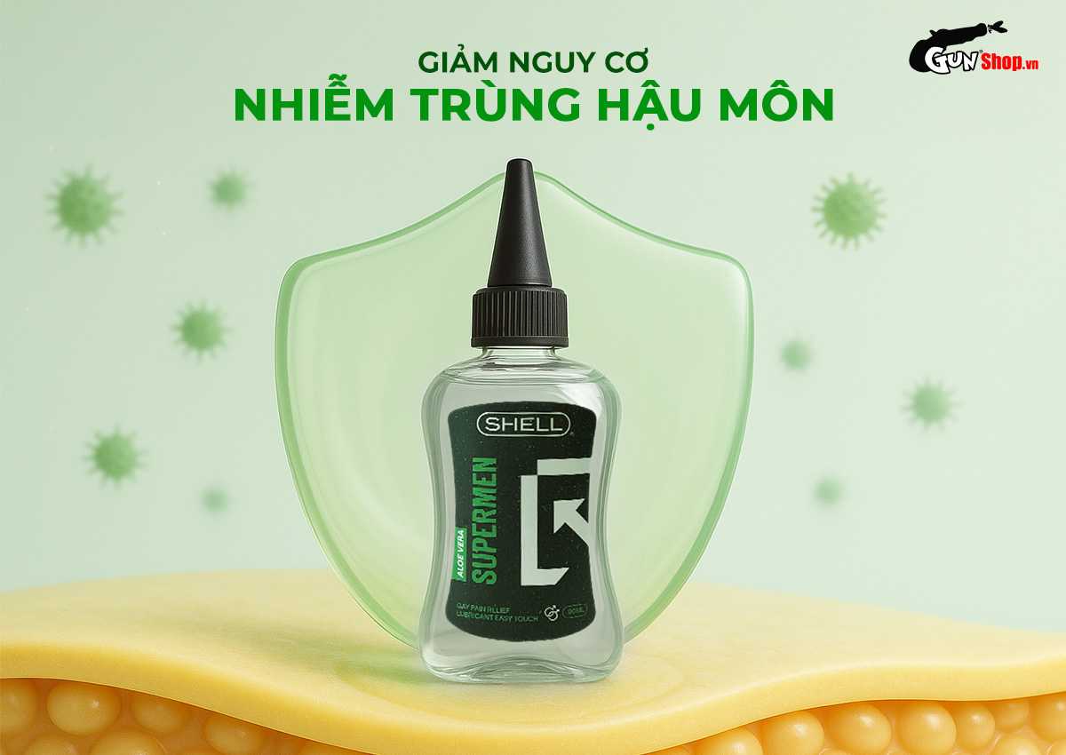 Gel bôi trơn hậu môn Shell Aloe Vera 90ml mượt mát dễ chịu