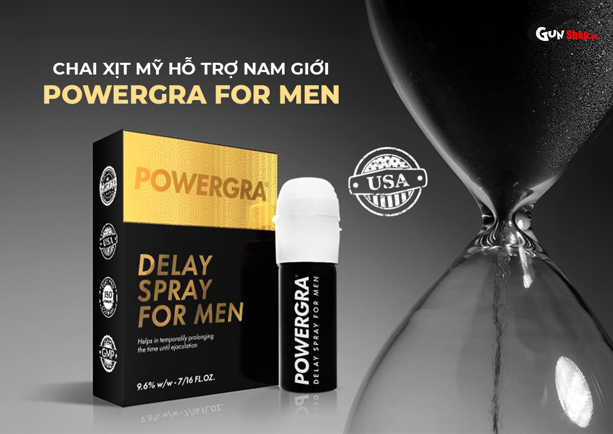 Chai xịt Powergra Delay Spray For Men 13ml kéo dài thời gian quan hệ