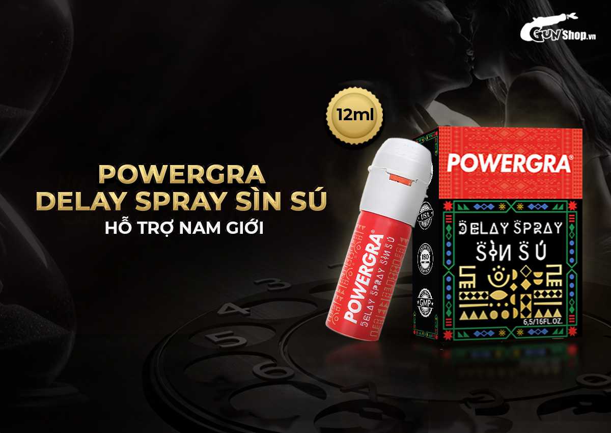 Xịt Delay Sìn Sú Powergra 12ml Kéo Dài Đỉnh Cao Sung Sức