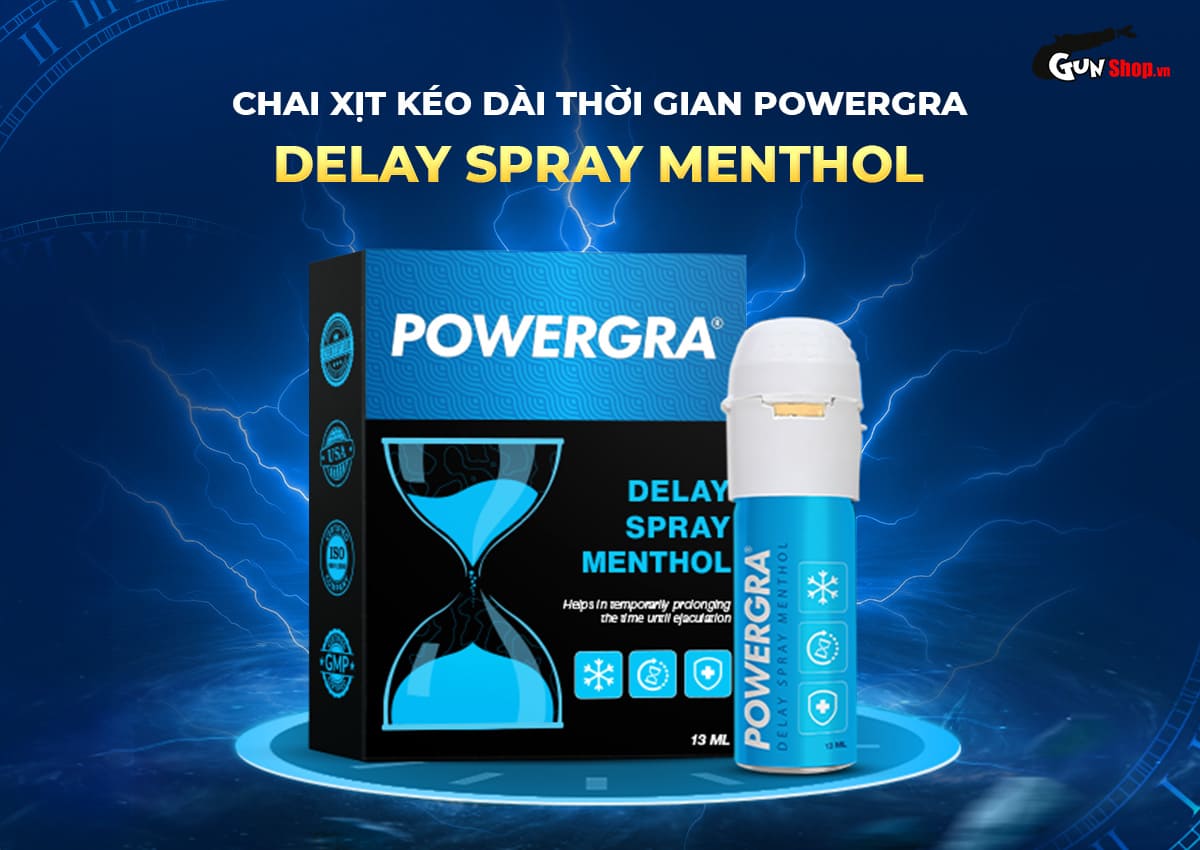 Powergra Menthol 13ml Xịt Kéo Dài Thời Gian Tăng Khoái Cảm