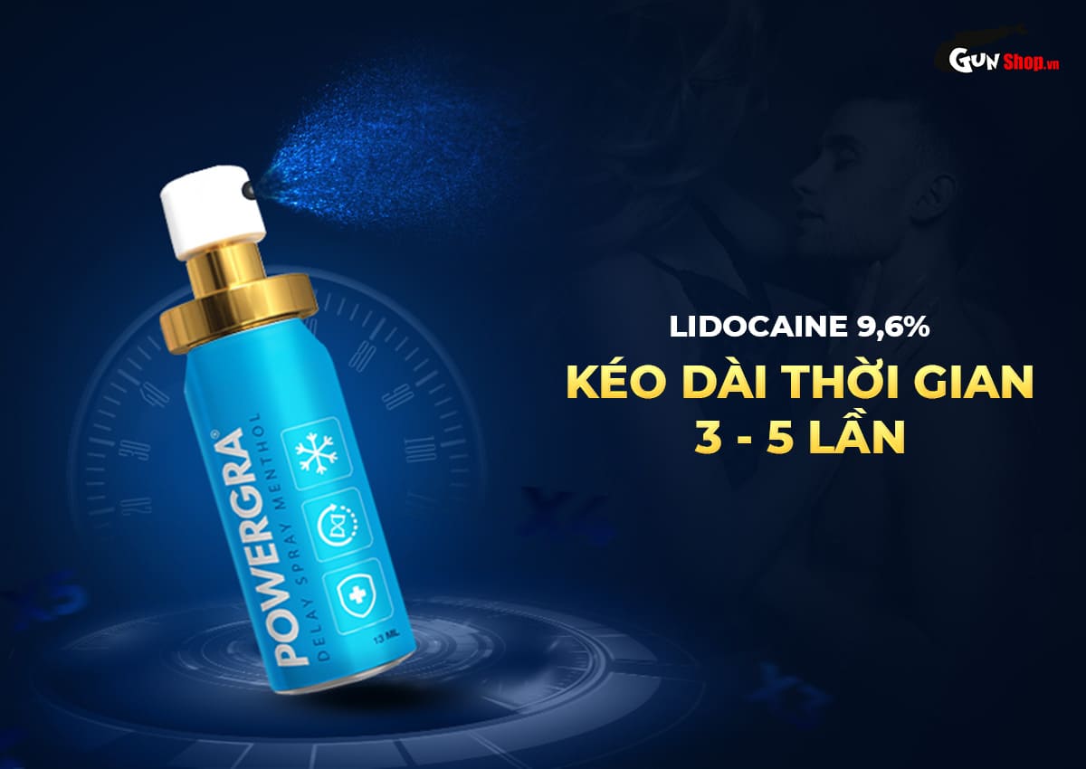 Powergra Menthol 13ml Xịt Kéo Dài Thời Gian Tăng Khoái Cảm
