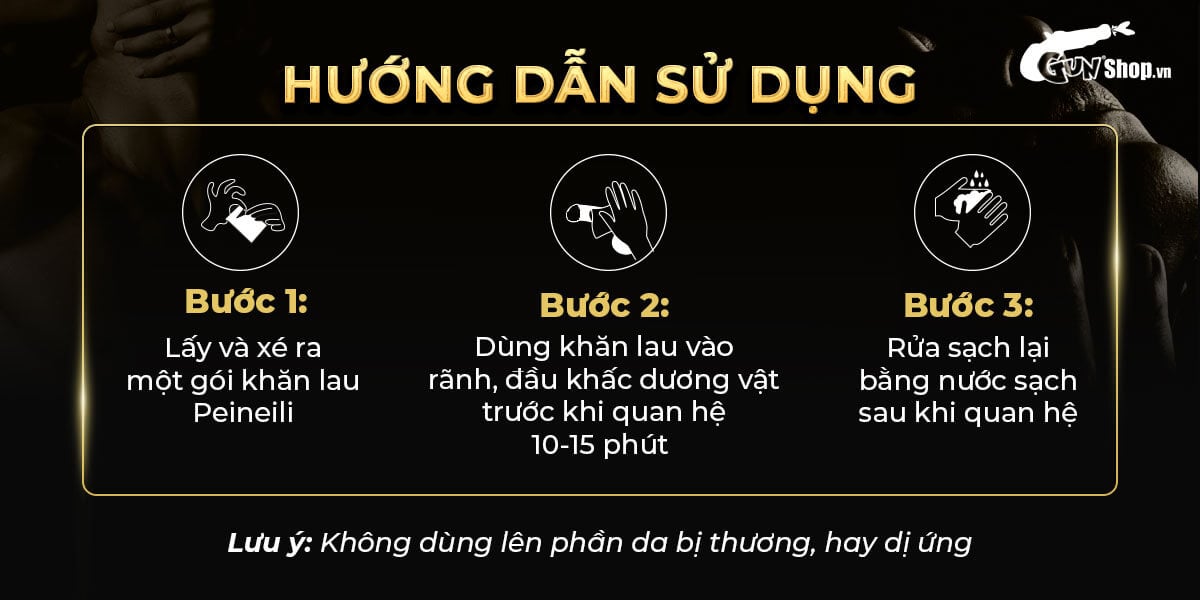  Đánh giá Khăn lau Peineili kéo dài thời gian - Hộp 12 cái hàng xách tay