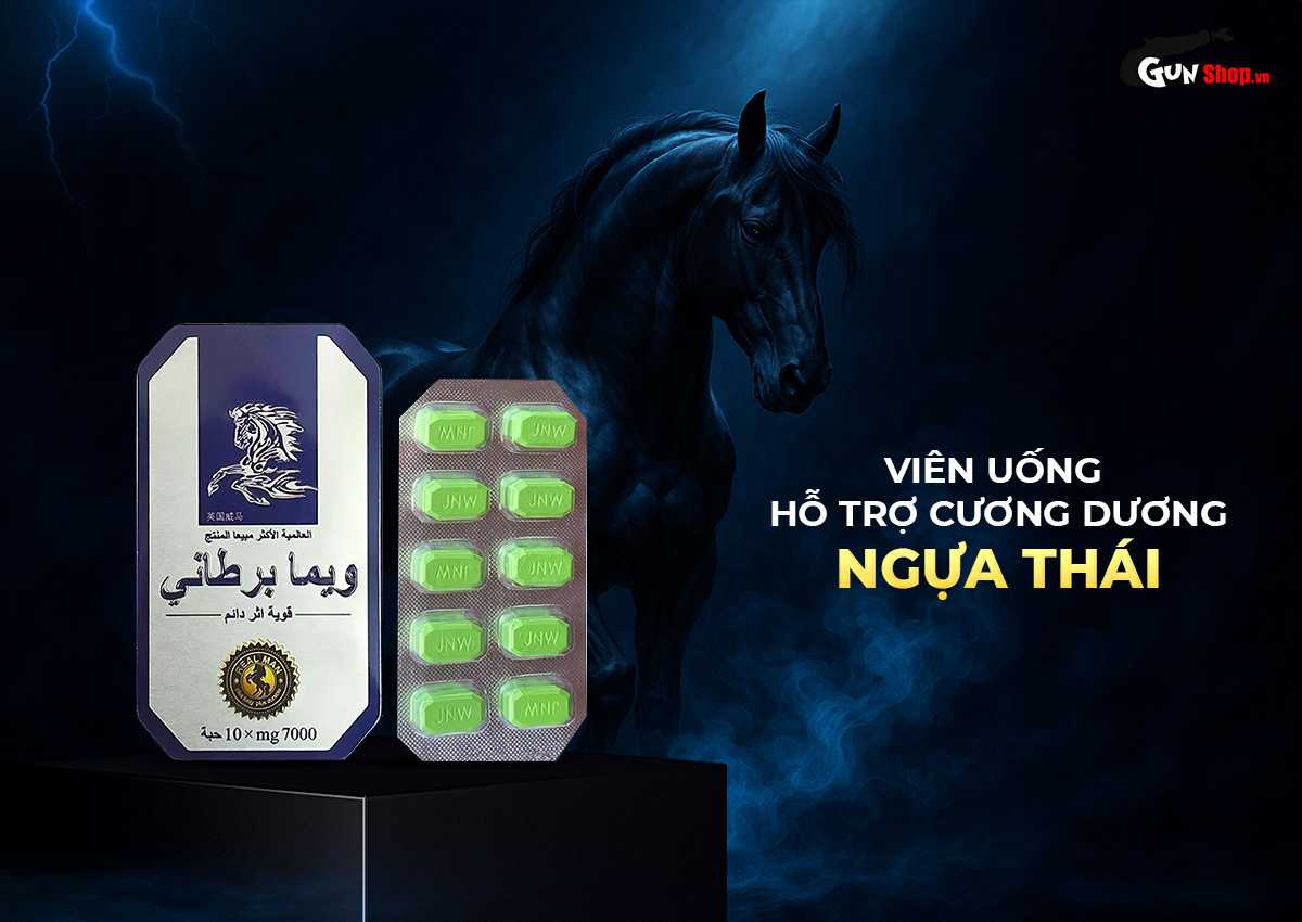  Bán Viên uống hỗ trợ cương dương tăng cường sinh lý Ngựa Thái - Hộp 10 viên hàng mới về