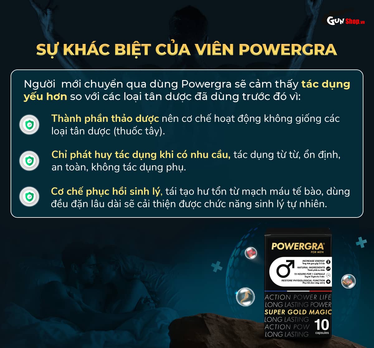 Powergra For Men Tăng Kích Thước Kéo Dài Thời Gian Quan Hệ