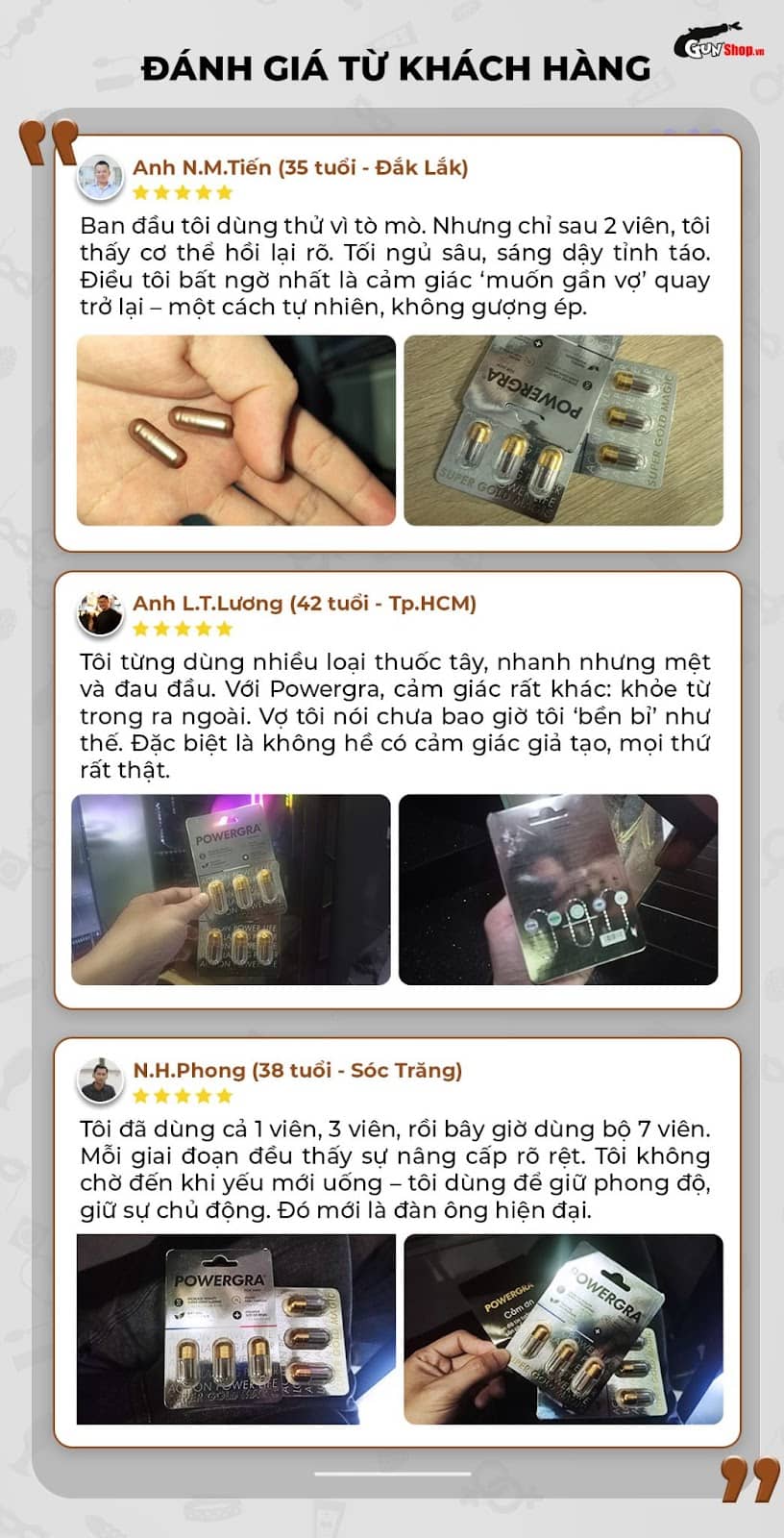  Nhập sỉ Bộ 2 vỉ 3 viên uống tăng kích thước kéo dài thời gian Powergra For Men tặng kèm vỉ chính hãng