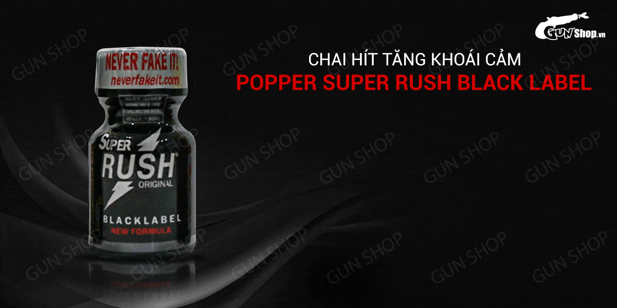 Popper PWD USA Super Rush Black Label chai 10ml tăng khoái cảm Popper PWD USA Super Rush Black Label chai 10ml tăng khoái cảm