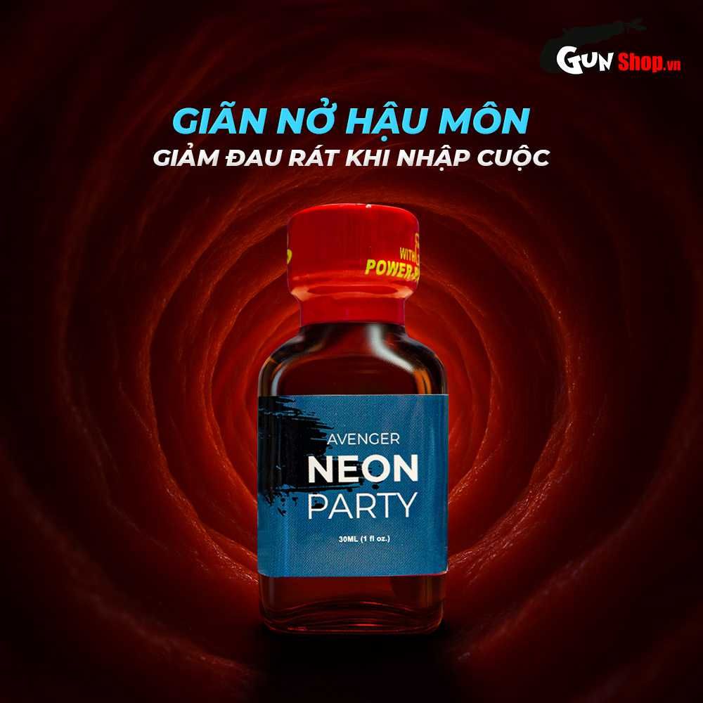 Chai hít tăng khoái cảm Popper PWD USA Avenger Neon Party Blue - Chai 30ml