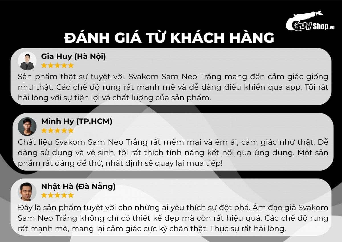 Âm đạo giả Svakom Sam Neo trắng đa năng kích thích cực mạnh