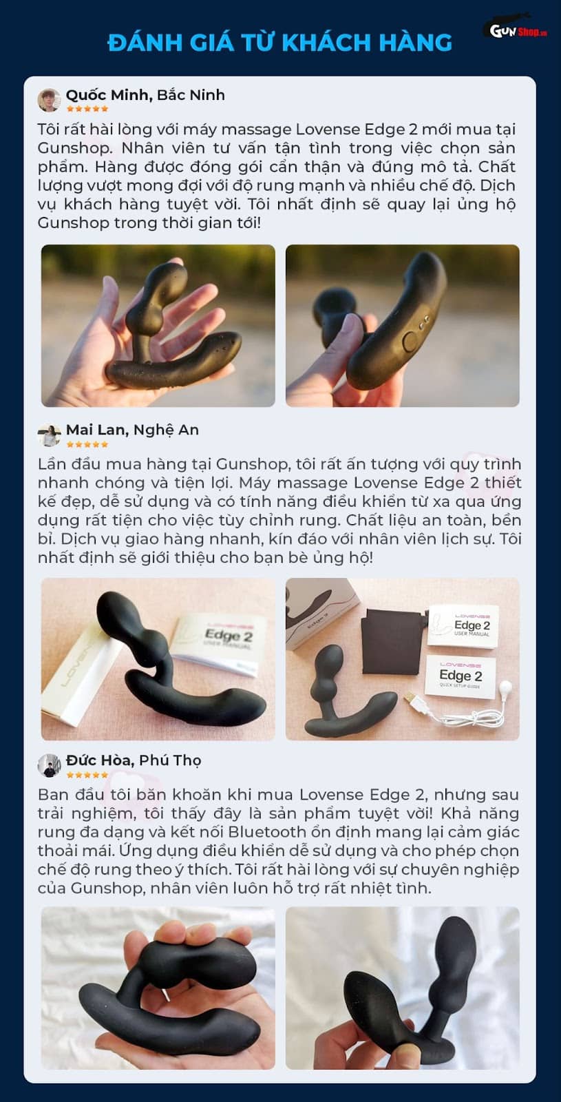  Đại lý Máy massage tuyến tiền liệt Lovense Edge 2 hàng mới về