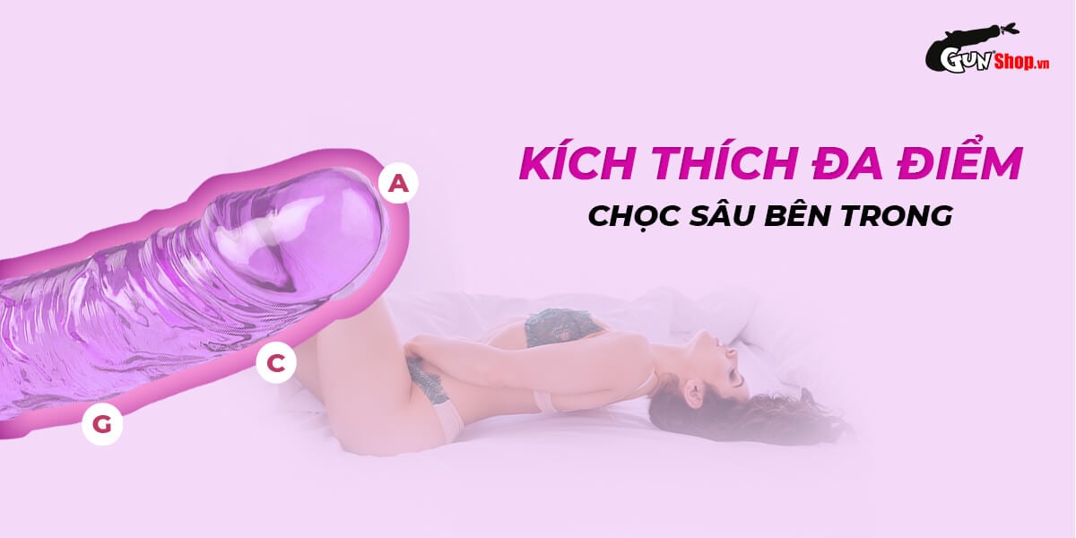 Dương vật giả 2 đầu Chisa Hi-Rubber 12.8 Inch tím siêu mềm mại
