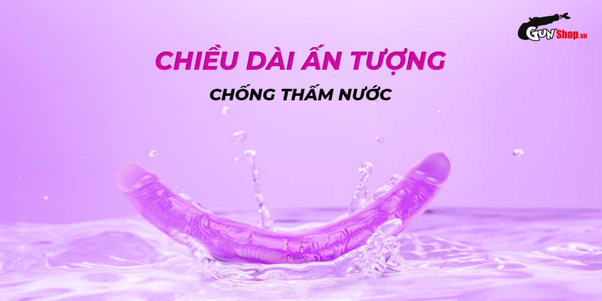 Dương vật giả 2 đầu Chisa Hi-Rubber 12.8 Inch tím siêu mềm mại
