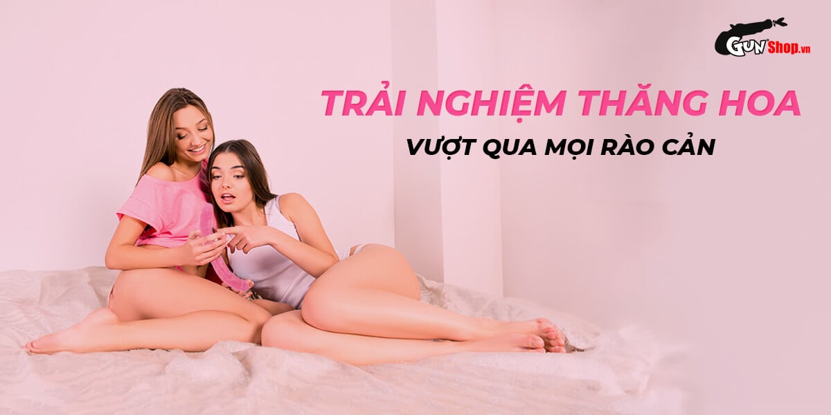 Dương vật giả 2 đầu Chisa Hi-Rubber 12.8 Inch Hồng kích thích mạnh