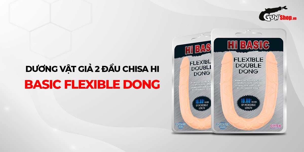  Nhập sỉ Dương vật giả 2 đầu Chisa Hi Basic Flexible Dong mới nhất