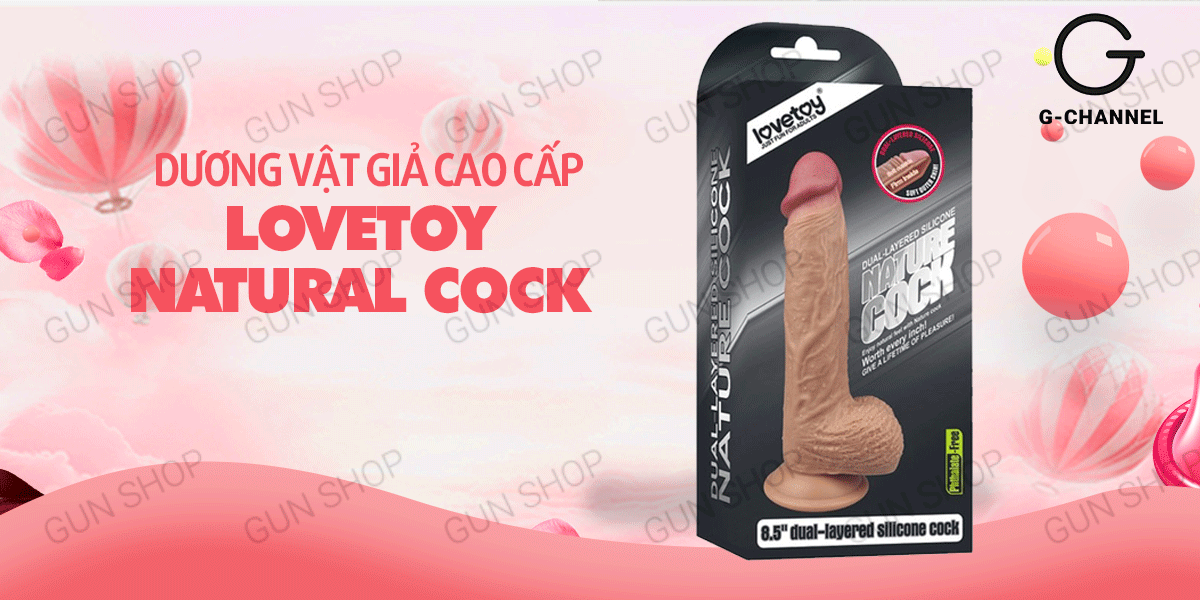 Lovetoy Natural Cock dính tường cao cấp Sảng khoái tận hưởng