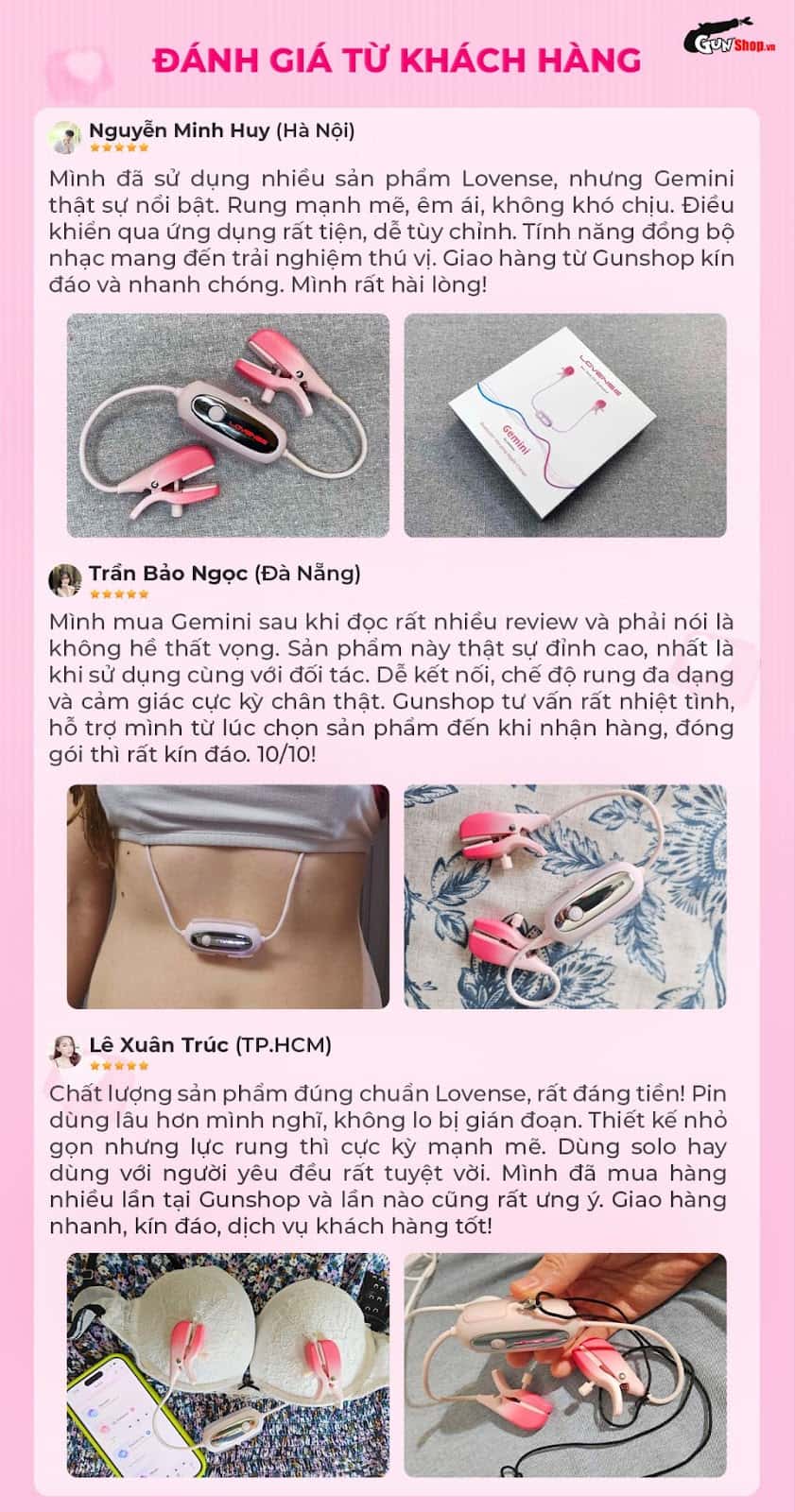  Phân phối Máy massage kẹp vú Lovense Gemini cao cấp