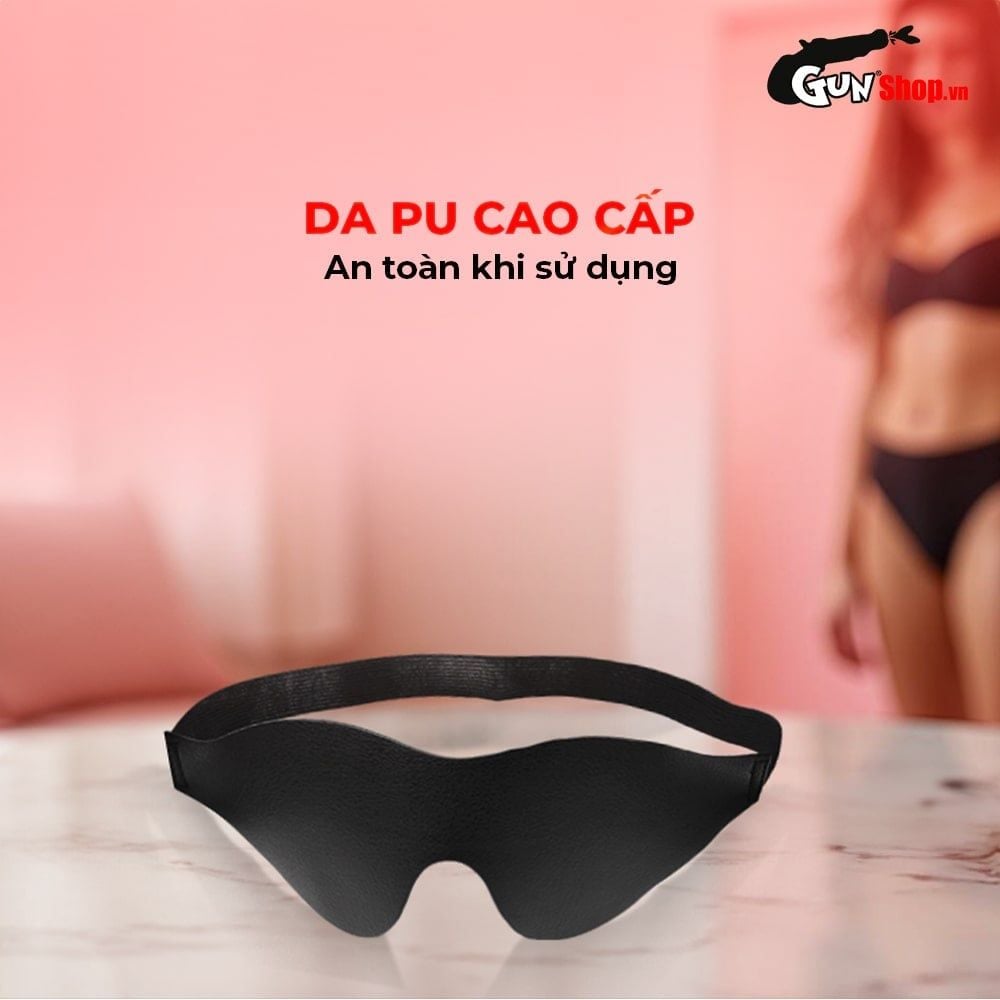 Bịt mắt BDSM Chisa Behave PU cao cấp Đỏ Siêu mềm Dây điều chỉnh