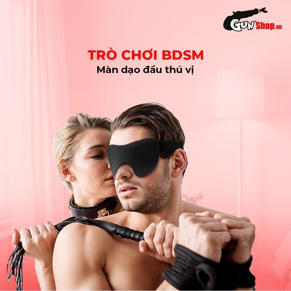 Bịt mắt BDSM Chisa Behave PU cao cấp Đỏ Siêu mềm Dây điều chỉnh