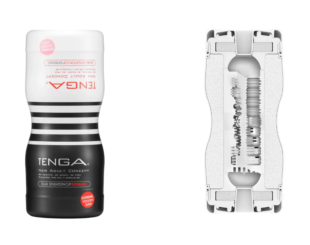 Tenga Dual Sensation Cup Extremes - Cốc Thủ Dâm Nam Tăng Khoái Cảm