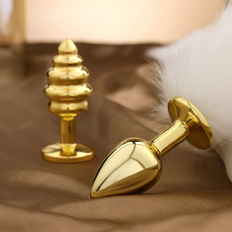 Phích cắm hậu môn xoắn ốc inox mạ vàng 3 size đa dạng cao cấp Phích cắm hậu môn xoắn ốc inox mạ vàng 3 size đa dạng cao cấp