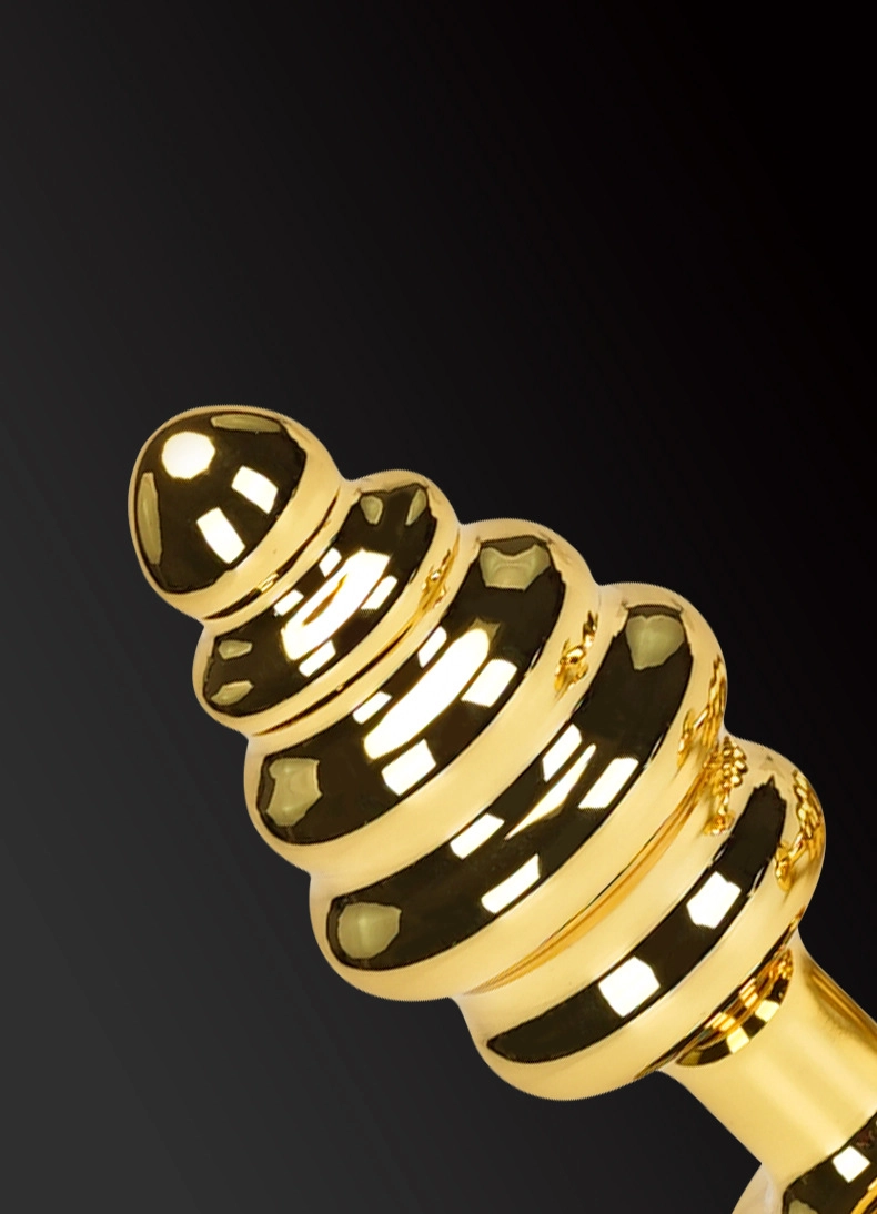 Phích cắm hậu môn xoắn ốc inox mạ vàng 3 size đa dạng cao cấp Phích cắm hậu môn xoắn ốc inox mạ vàng 3 size đa dạng cao cấp