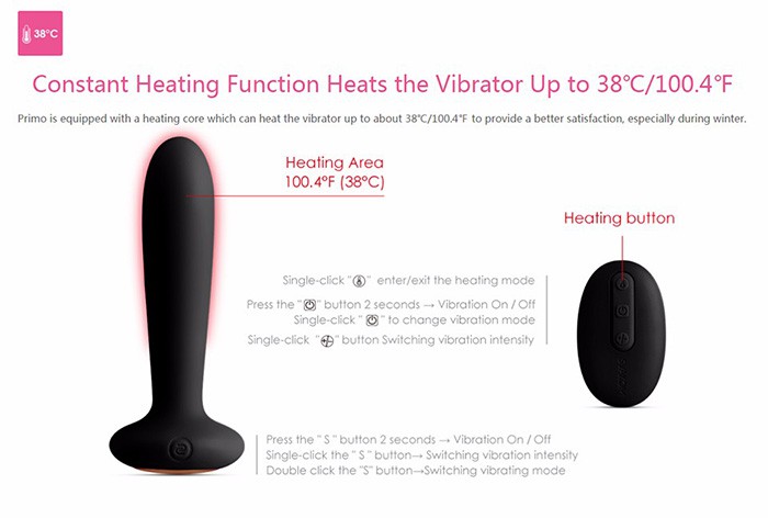 Svakom Primo máy rung điều khiển từ xa 25 chế độ sưởi ấm