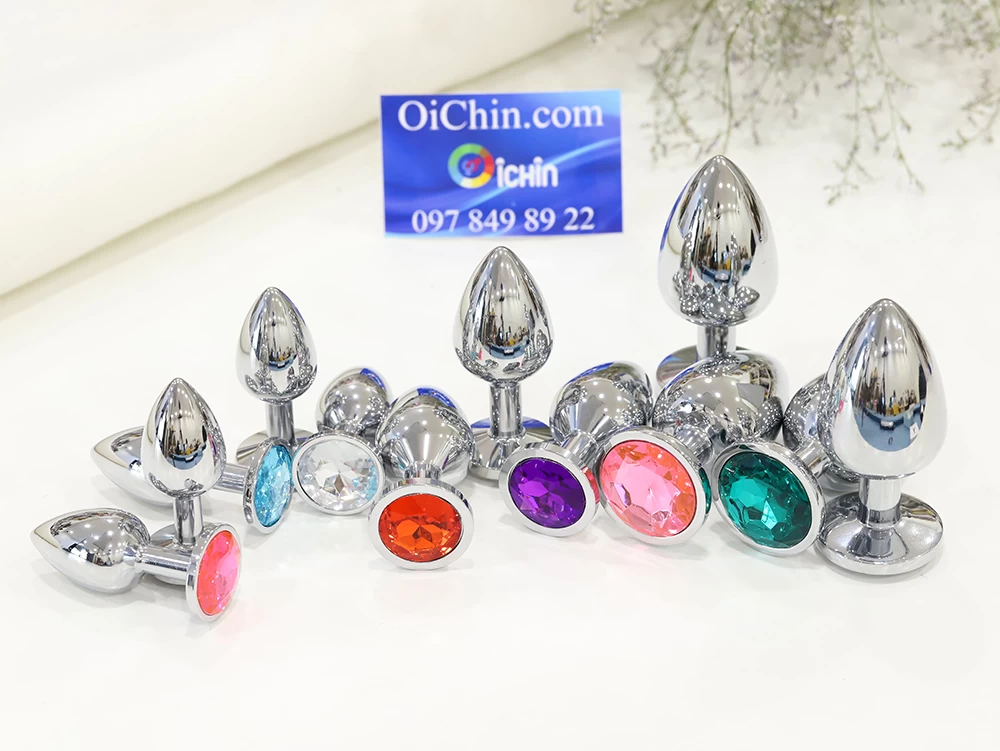  Nhập sỉ Phích cắm hậu môn INOX nhiều màu xinh lung linh với 3 kích thước hàng xách tay